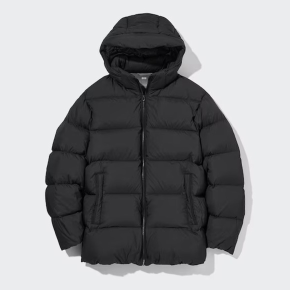 Uniqlo Other - Uniqlo Men’s XL Powder Soft Down Puffer Jacket Black Hooded Like New